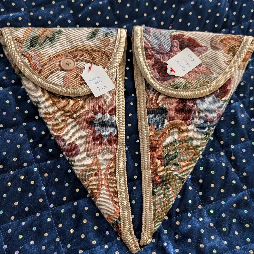 Floral Tapestry Button Pouches